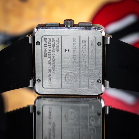 Bell & Ross BR 01 Chronograph 46MM Grey Dial Rubber Strap (BR0194-TI-PRO)