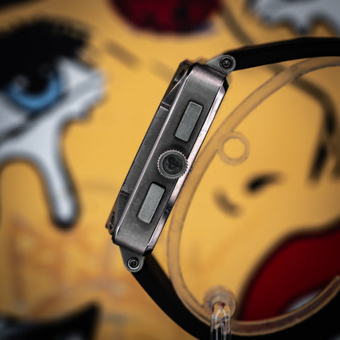 Bell & Ross BR 01 Chronograph 46MM Grey Dial Rubber Strap (BR0194-TI-PRO)