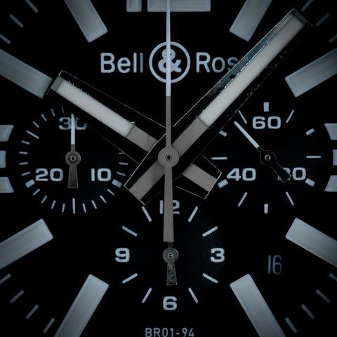 Bell & Ross BR 01 Chronograph 46MM Grey Dial Rubber Strap (BR0194-TI-PRO)