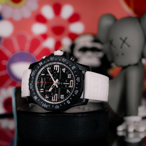 Breitling Endurance Pro 44MM Black Dial White Rubber Strap X82310