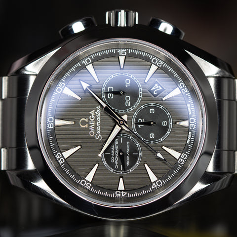OMEGA Seamaster Aqua Terra Chronograph Grey Teak Dial 150M 44MM Steel Bracelet (231.10.44.50.06.001)