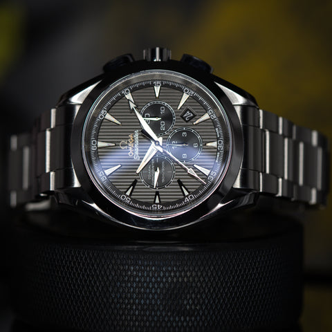 OMEGA Seamaster Aqua Terra Chronograph Grey Teak Dial 150M 44MM Steel Bracelet (231.10.44.50.06.001)