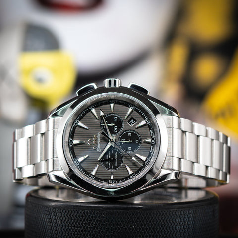OMEGA Seamaster Aqua Terra Chronograph Grey Teak Dial 150M 44MM Steel Bracelet (231.10.44.50.06.001)