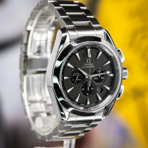 OMEGA Seamaster Aqua Terra Chronograph Grey Teak Dial 150M 44MM Steel Bracelet (231.10.44.50.06.001)