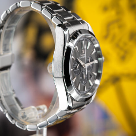 OMEGA Seamaster Aqua Terra Chronograph Grey Teak Dial 150M 44MM Steel Bracelet (231.10.44.50.06.001)