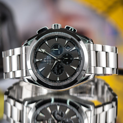 OMEGA Seamaster Aqua Terra Chronograph Grey Teak Dial 150M 44MM Steel Bracelet (231.10.44.50.06.001)