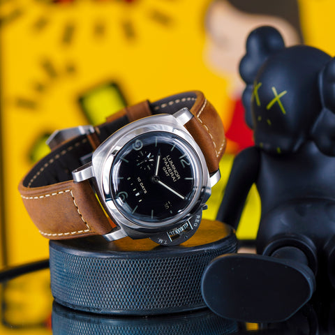 Panerai Luminor Marina 10 Days GMT 44MM Black Dial Leather Strap (PAM00270)