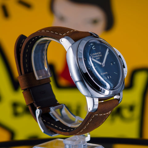 Panerai Luminor Marina 10 Days GMT 44MM Black Dial Leather Strap (PAM00270)