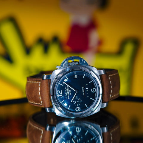 Panerai Luminor Marina 10 Days GMT 44MM Black Dial Leather Strap (PAM00270)