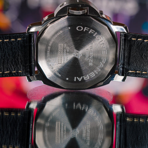 Panerai Luminor Marina Logo 44MM Black Dial Leather Strap (PAM00776)