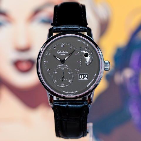 Glashütte Original PanoMaticLunar 40mm grey dial luxury watch - Pucks and Timepieces