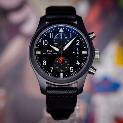 IWC Pilot Chronograph Top Gun IW388001 from the Pucks & Timepieces pre-owned inventory