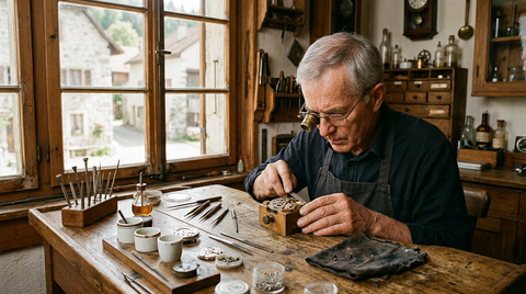 Vintage Swiss watchmaker's atelier — Blancpain heritage since 1735