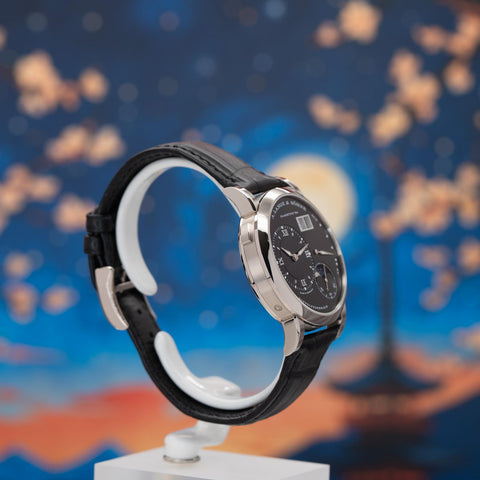 A. Lange & Söhne Lange 1 Moon Phase Black Dial White Gold 192.029