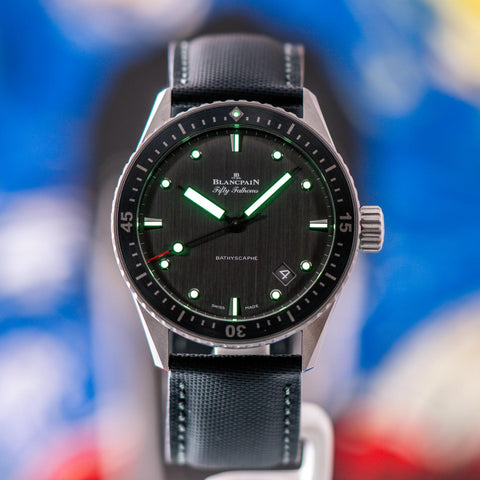 Blancpain Fifty Fathoms Bathyscaphe Titanium Anthracite Dial 5000-1210-G52A