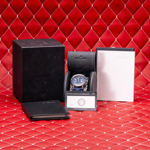 Blancpain Air Command Flyback Chronograph Titanium Blue Dial AC02-12B40-63A