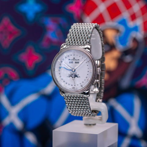 Blancpain Villeret Quantième Complet Steel White Dial Bracelet 6264 1127 MMB