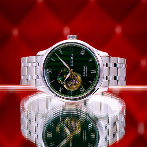 Seiko Presage SARY237 Japanese Garden Mechanical Green Open-Heart SARY237