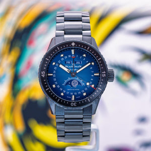 Blancpain Fifty Fathoms Bathyscaphe Quantième Complet Phases de Lune 5054-0140-01S (Full Ceramic Bracelet Upgrade)