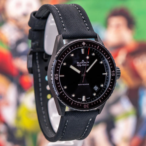 Blancpain Fifty Fathoms Bathyscaphe Black Ceramic Black Dial 5000-0130-B52A