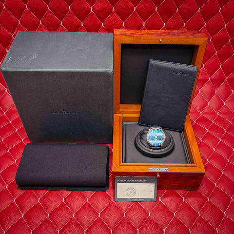 Blancpain Villeret Quantième Complet Blue Dial 6654-3640-55B