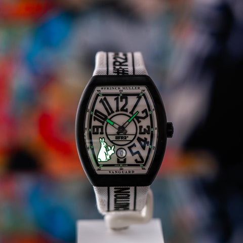 Franck Muller Vanguard #FR2 “Rabbits” L.E. 41MM White Dial Textile Strap V41SCDT FR2 GFGRNR NR