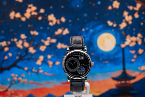 A. Lange & Söhne Lange 1 Moon Phase Black Dial White Gold 192.029