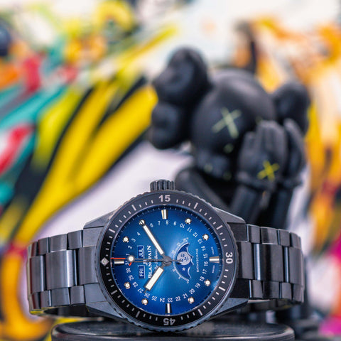Blancpain Fifty Fathoms Bathyscaphe Quantième Complet Phases de Lune 5054-0140-01S (Full Ceramic Bracelet Upgrade)