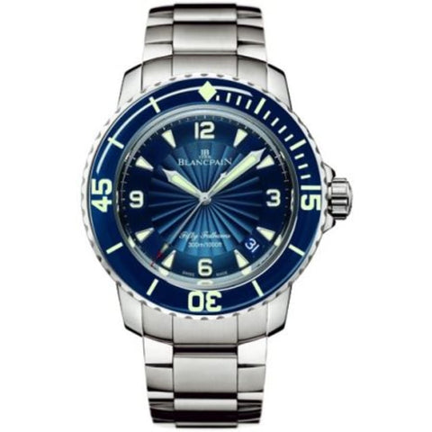 Blancpain Fifty Fathoms Automatique Blue Flinqué 5015D-1140-71B | Pre-Owned Luxury Watch