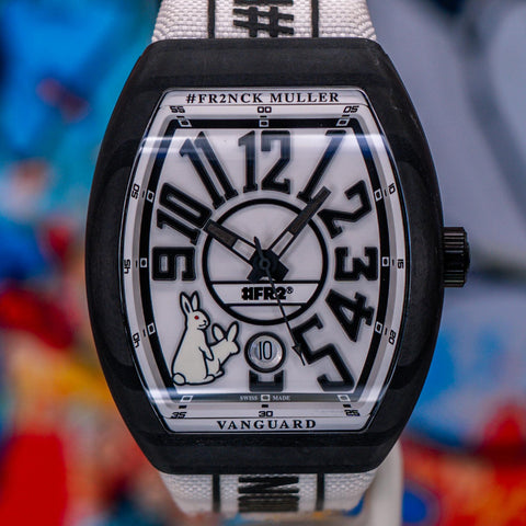 Franck Muller Vanguard #FR2 “Rabbits” L.E. 41MM White Dial Textile Strap V41SCDT FR2 GFGRNR NR