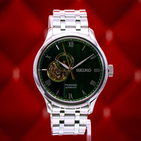Seiko Presage SARY237 Japanese Garden Mechanical Green Open-Heart SARY237