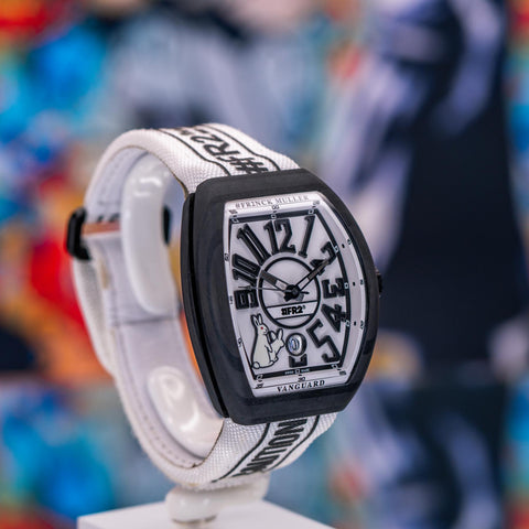 Franck Muller Vanguard #FR2 “Rabbits” L.E. 41MM White Dial Textile Strap V41SCDT FR2 GFGRNR NR