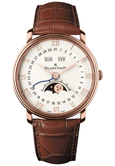 Blancpain Villeret Quantième Complet Phases de Lune Red Gold 6654-3642-55B | Pre-Owned Luxury Watch