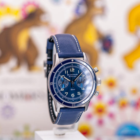 Blancpain Air Command Flyback Chronograph Titanium Blue Dial AC02-12B40-63A