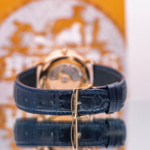 Blancpain Villeret Quantième Complet Blue Dial 6654-3640-55B