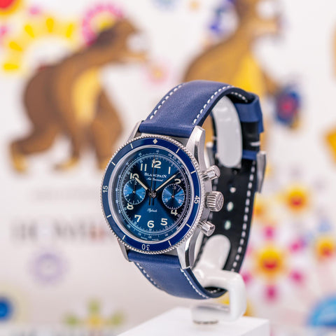 Blancpain Air Command Flyback Chronograph Titanium Blue Dial AC02-12B40-63A