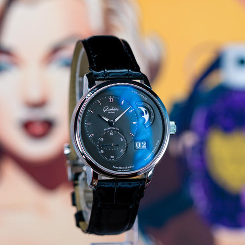  Glashütte Original PanoMaticLunar laxury watch with side image 