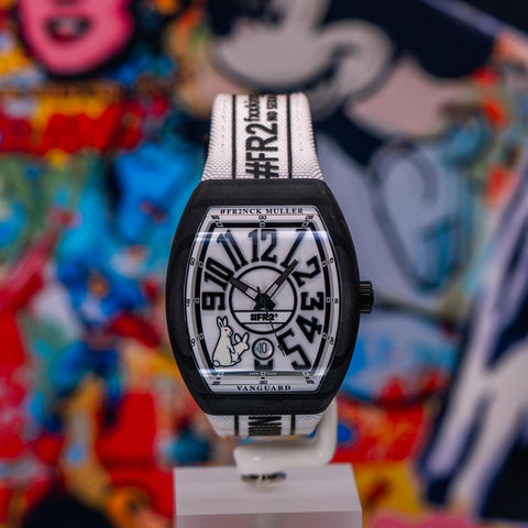 Franck Muller Vanguard #FR2 “Rabbits” L.E. 41MM White Dial Textile Strap V41SCDT FR2 GFGRNR NR
