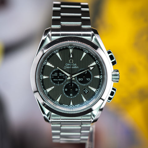 OMEGA Seamaster Aqua Terra Chronograph Grey Teak Dial 150M 44MM Steel Bracelet (231.10.44.50.06.001)