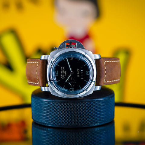 Panerai Luminor Marina 10 Days GMT 44MM Black Dial Leather Strap (PAM00270)