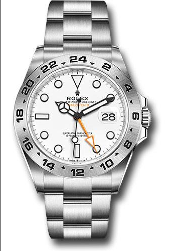 Rolex Oyster Perpetual Explorer II Watch - Oystersteel - White Dial - Oyster Bracelet - 2021 Release - 226570 w
