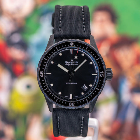 Blancpain Fifty Fathoms Bathyscaphe Black Ceramic Black Dial 5000-0130-B52A