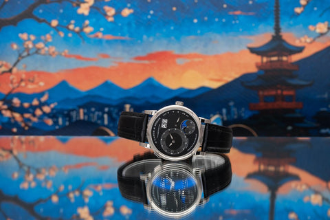 A. Lange & Söhne Lange 1 Moon Phase Black Dial White Gold 192.029