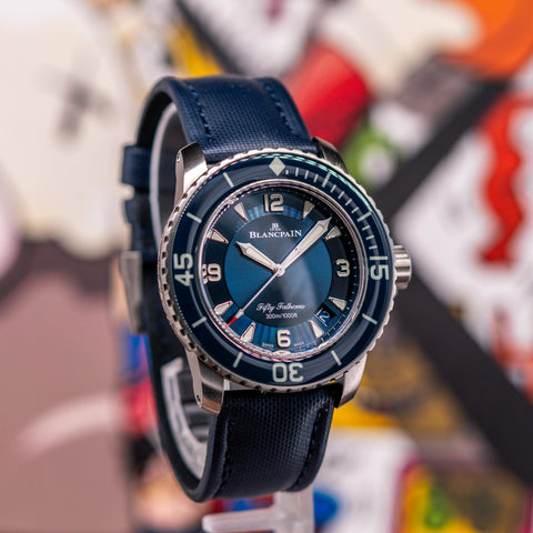 Blancpain Fifty Fathoms laxury Watch with front image 