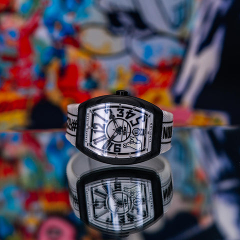 Franck Muller Vanguard #FR2 “Rabbits” L.E. 41MM White Dial Textile Strap V41SCDT FR2 GFGRNR NR