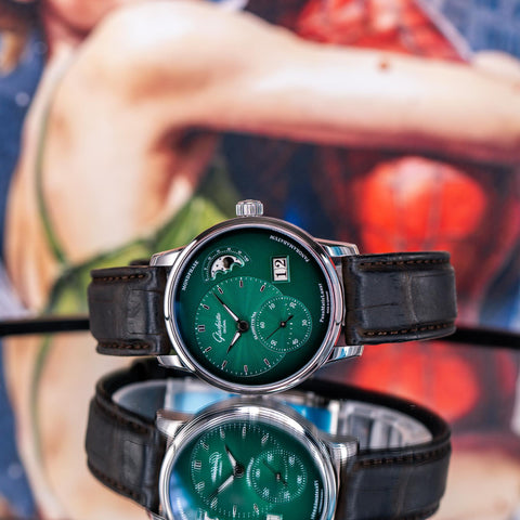  Glashütte Original Panomaticlunar Green laxury watch 