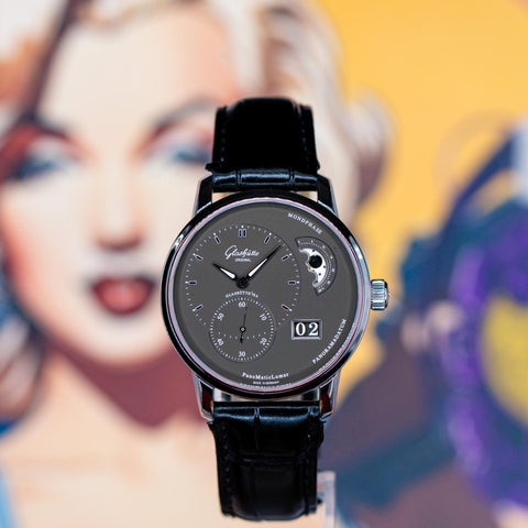  Glashütte Original PanoMaticLunar laxury watch with Pucks and timepieces