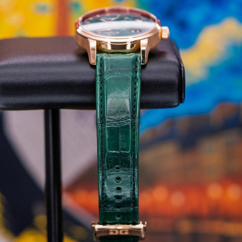Glashütte Original PanoMaticLunar Green Dial Red Gold 1-90-02-23-35-61