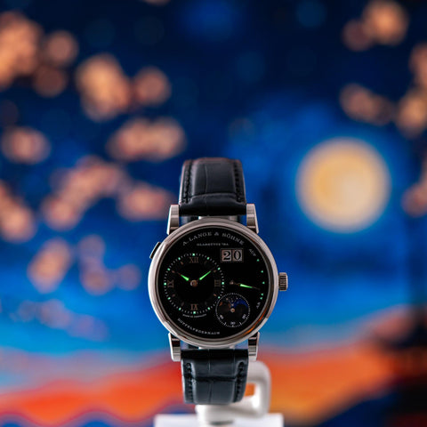 A. Lange & Söhne Lange 1 Moon Phase Black Dial White Gold 192.029