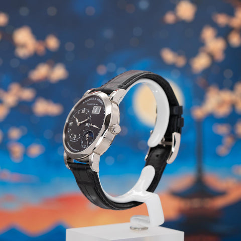A. Lange & Söhne Lange 1 Moon Phase Black Dial White Gold 192.029